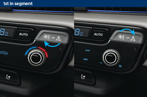 Switchable type infotainment & climate controller